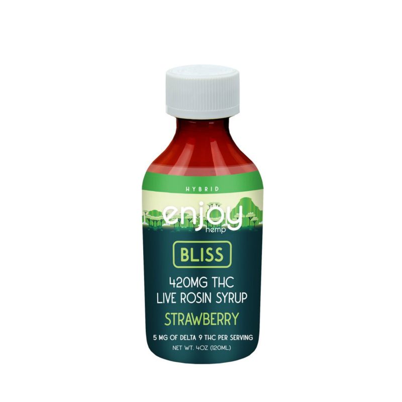 Bliss Delta-9 THC Hybrid Live Rosin Syrup – Strawberry (420mg Total Delta-9 THC)