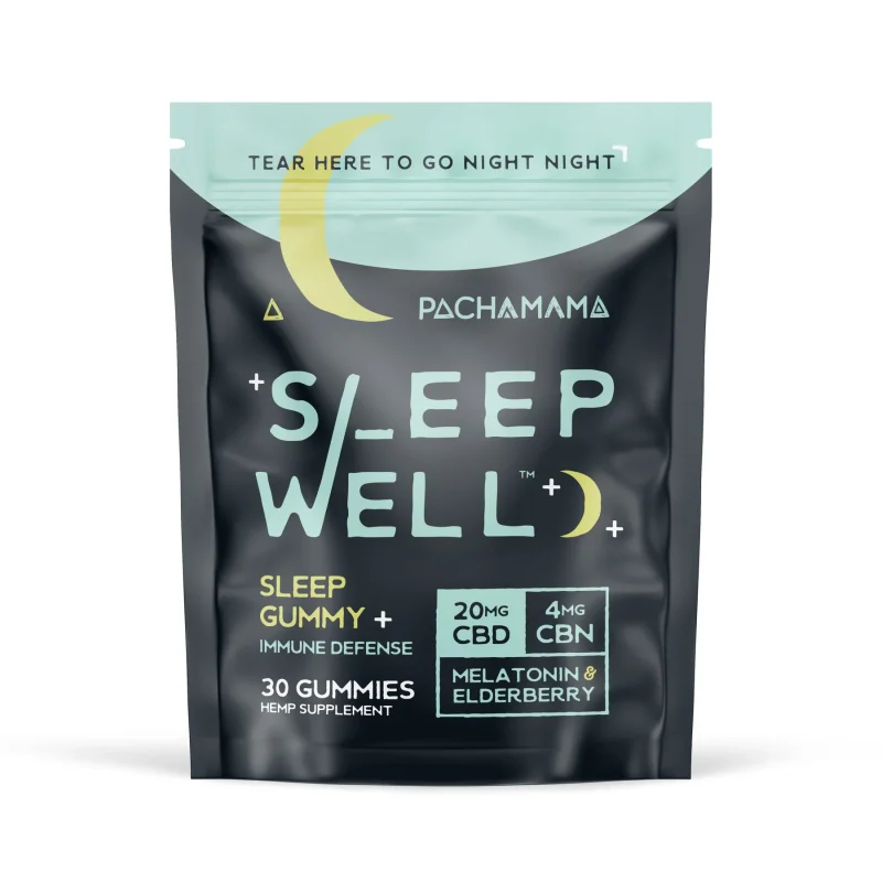 Pachamama Sleep Well CBD + CBN Sleep Gummies (600mg CBD + 120mg CBN Total)