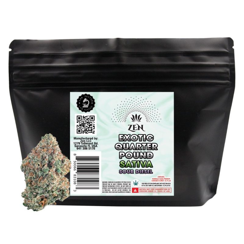 Zen Exotic THCA Flower — Sour Diesel — Sativa